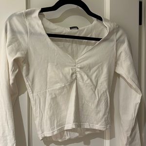 Brandy Melville White Cinch Long Sleeve